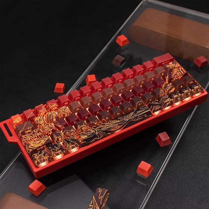 Kanagawa Wave Keycaps (Red)