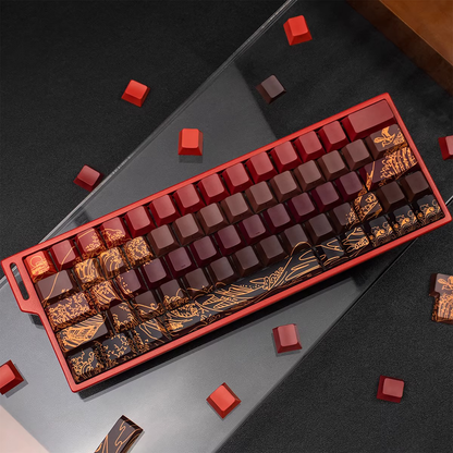 Kanagawa Wave Keycaps (Red)