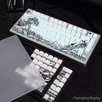 Kanagawa Wave Keycaps (White)