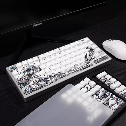Kanagawa Wave Keycaps (White)