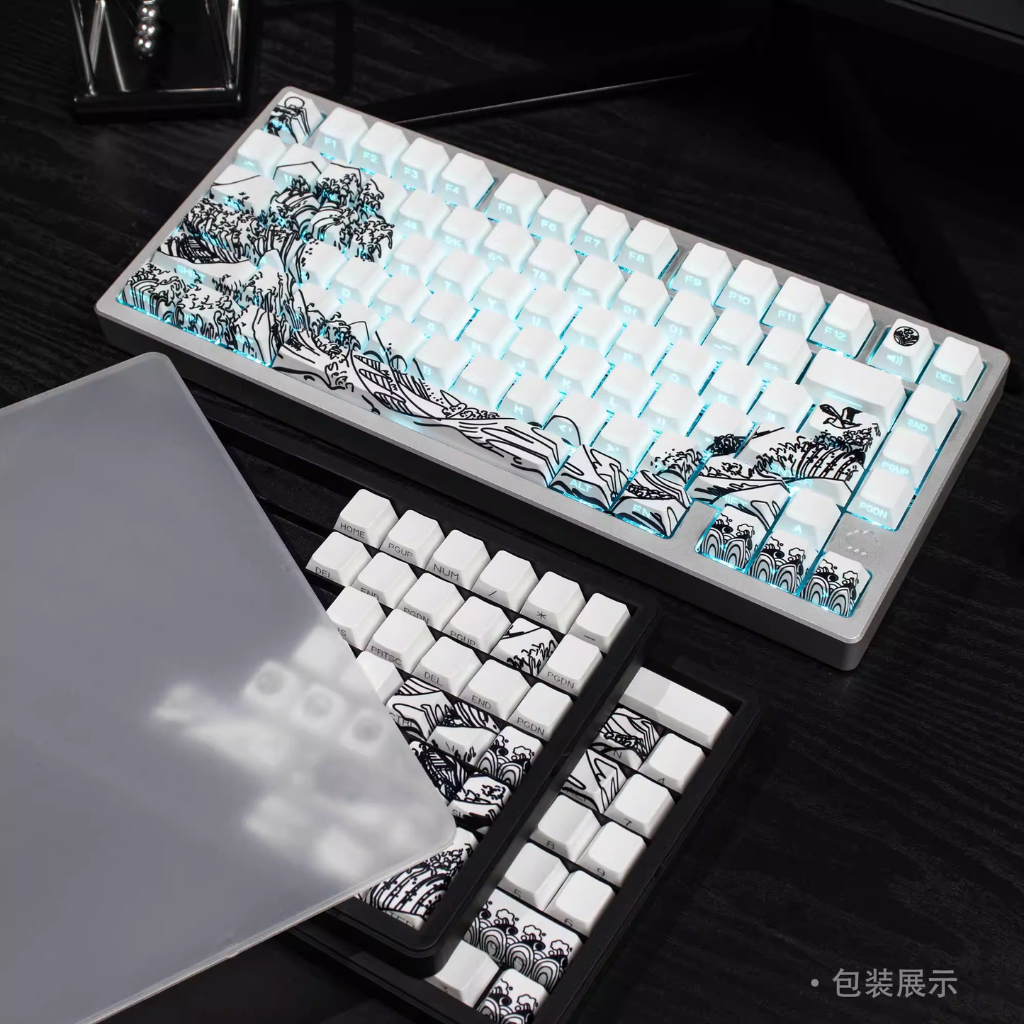 Kanagawa Wave Keycaps (White)