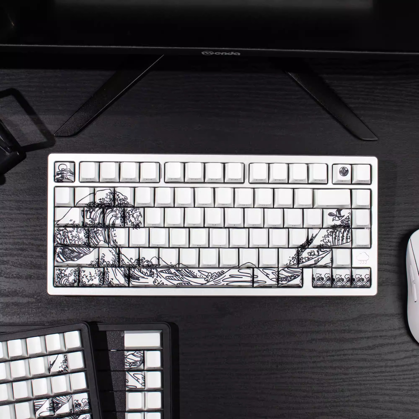 Kanagawa Wave Keycaps (White)