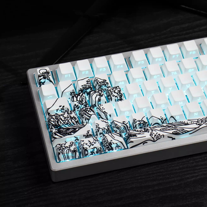 Kanagawa Wave Keycaps (White)