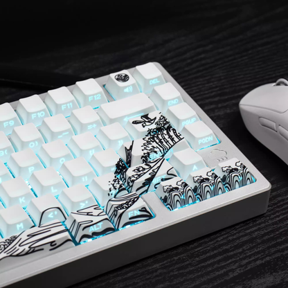 Kanagawa Wave Keycaps (White)