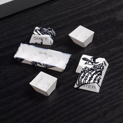 Kanagawa Wave Keycaps (White)