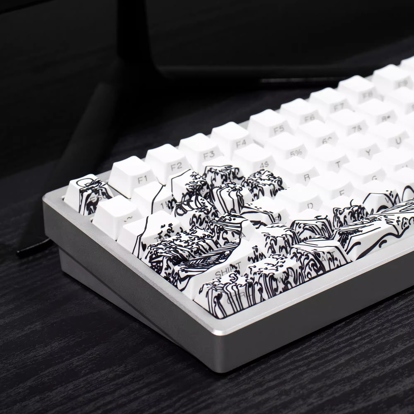 Kanagawa Wave Keycaps (White)