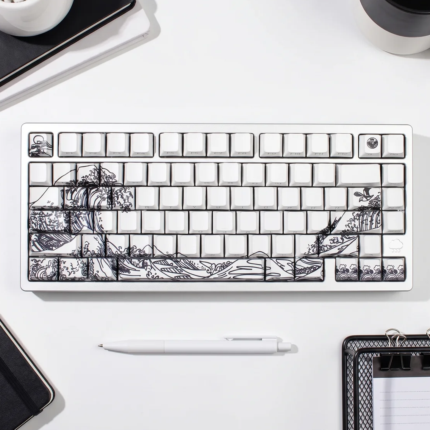 Kanagawa Wave Keycaps (White)