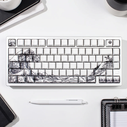 Kanagawa Wave Keycaps (White)