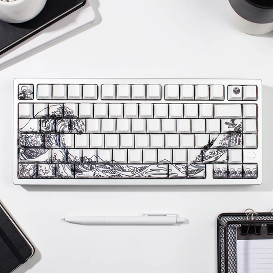 Kanagawa Wave Keycaps (White)