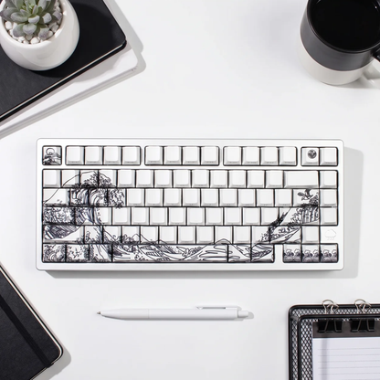 Kanagawa Wave Keycaps (White)