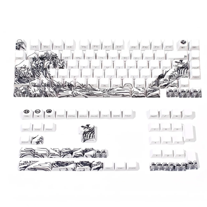 Kanagawa Wave Keycaps (White)