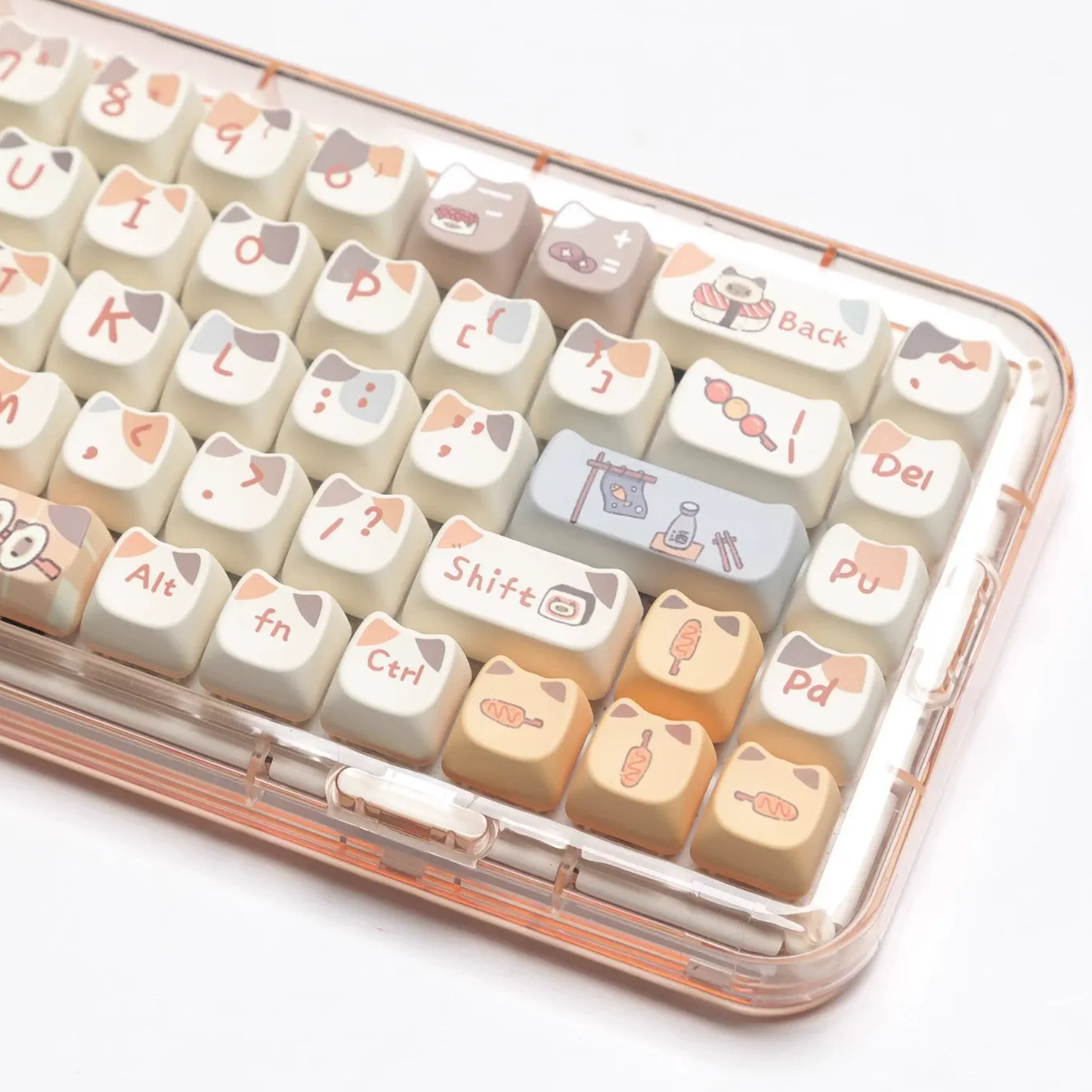 Kitten Loves Sushi Keycap Set