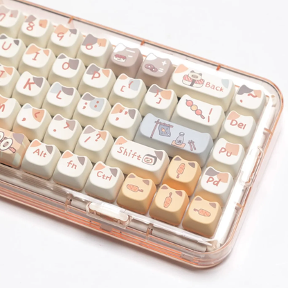 Kitten Loves Sushi Keycap Set