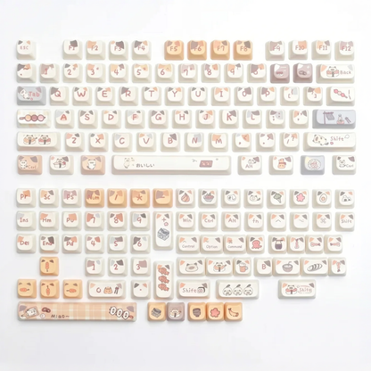 Kitten Loves Sushi Keycap Set