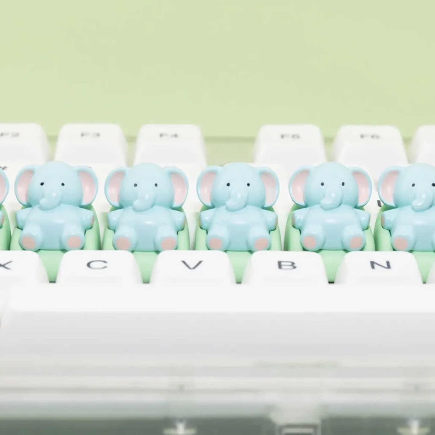 Lazy Elephant Lounging on Sofa Keycap