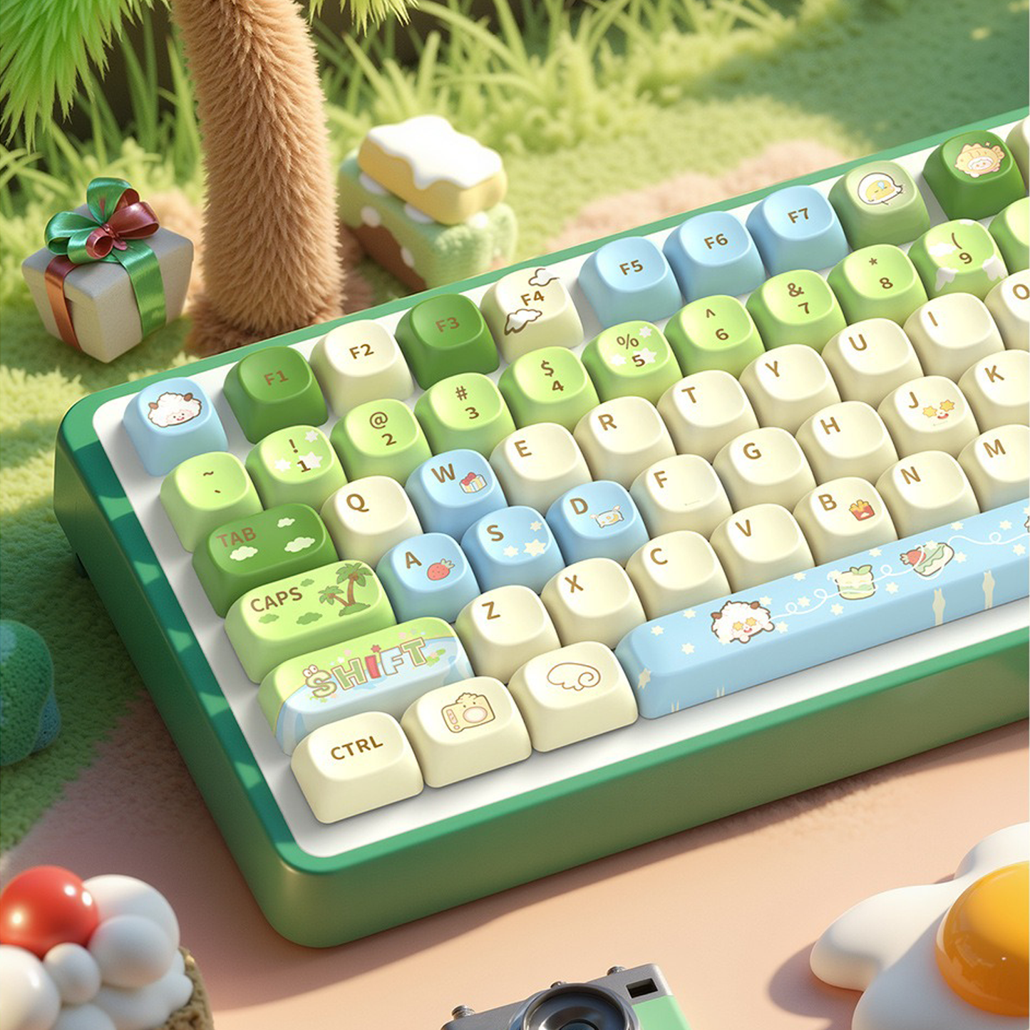 Lazy Lamb Keycap Set
