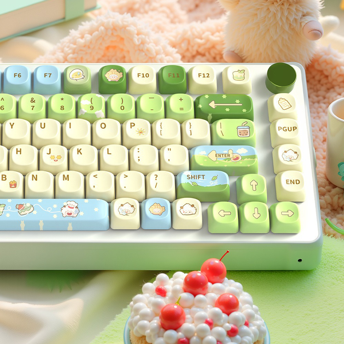 Lazy Lamb Keycap Set