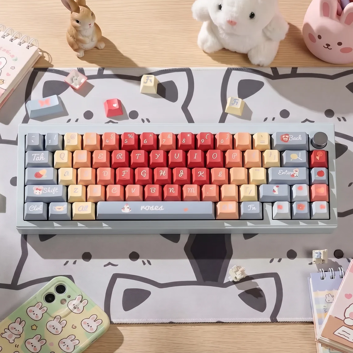 Little Mouse Love Poem Keycap Set