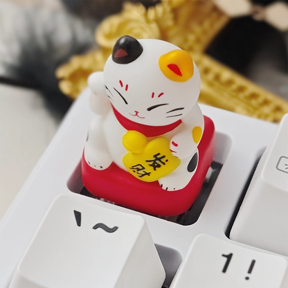 Lucky Fortune Cat Maneki-Neko Keycaps