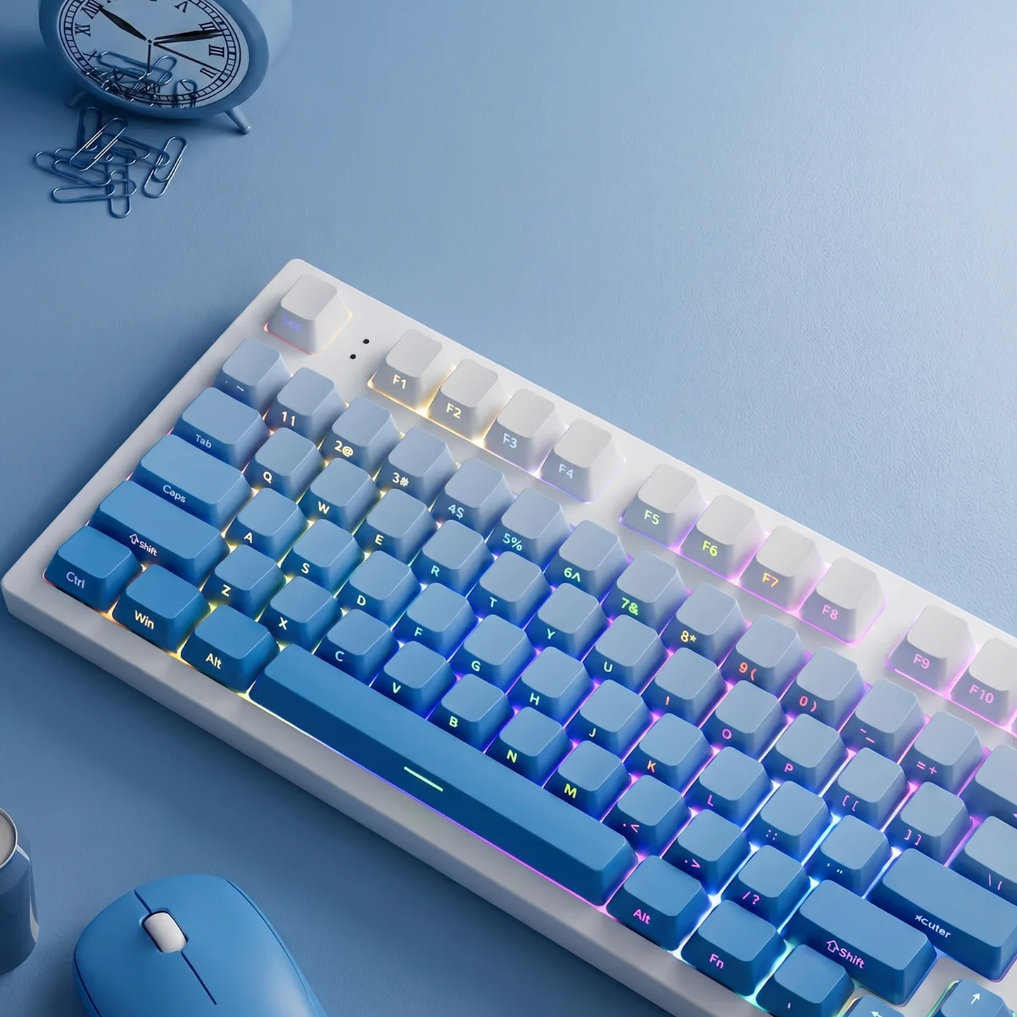 Morning Mist Side Print Gradient Keycap Set