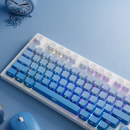 Morning Mist Side Print Gradient Keycap Set