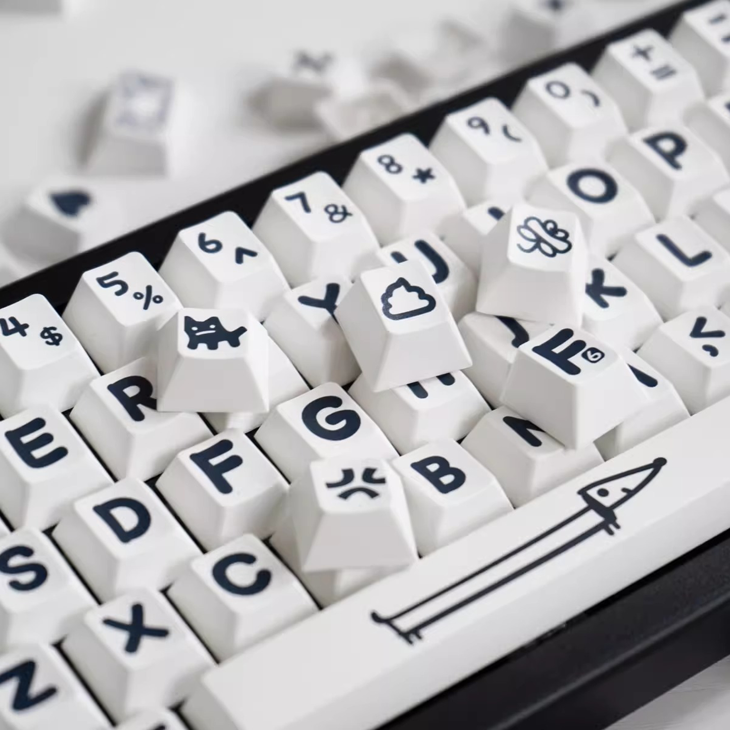 Party Animals Keycap Set (White)