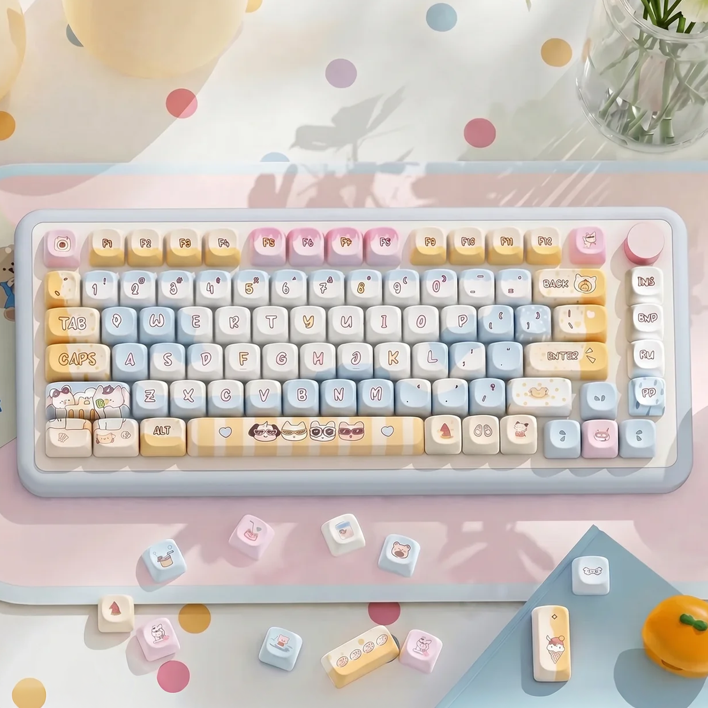 Pets Beach Day Out Keycap Set