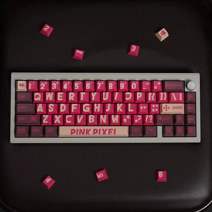 Pink Pixel Keycap Set