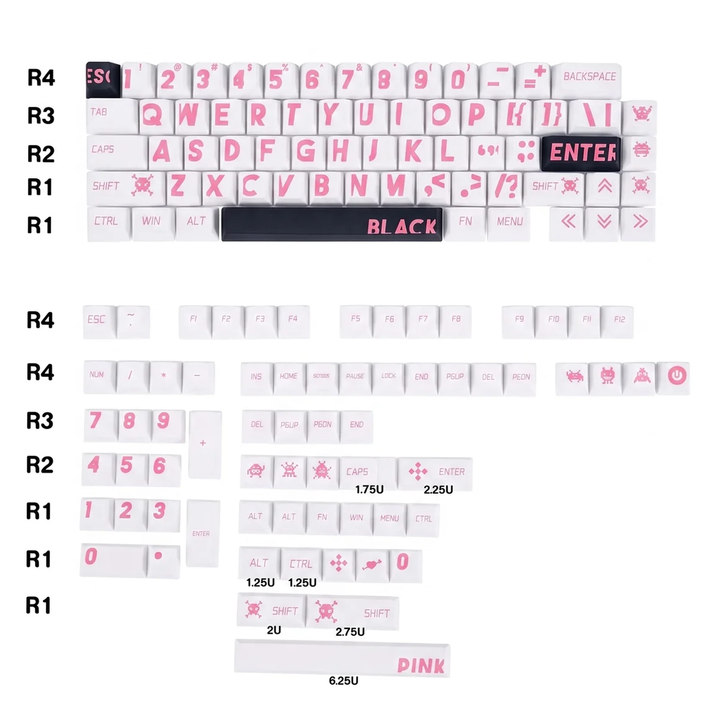 Pixel Pop Pink Keycap Set