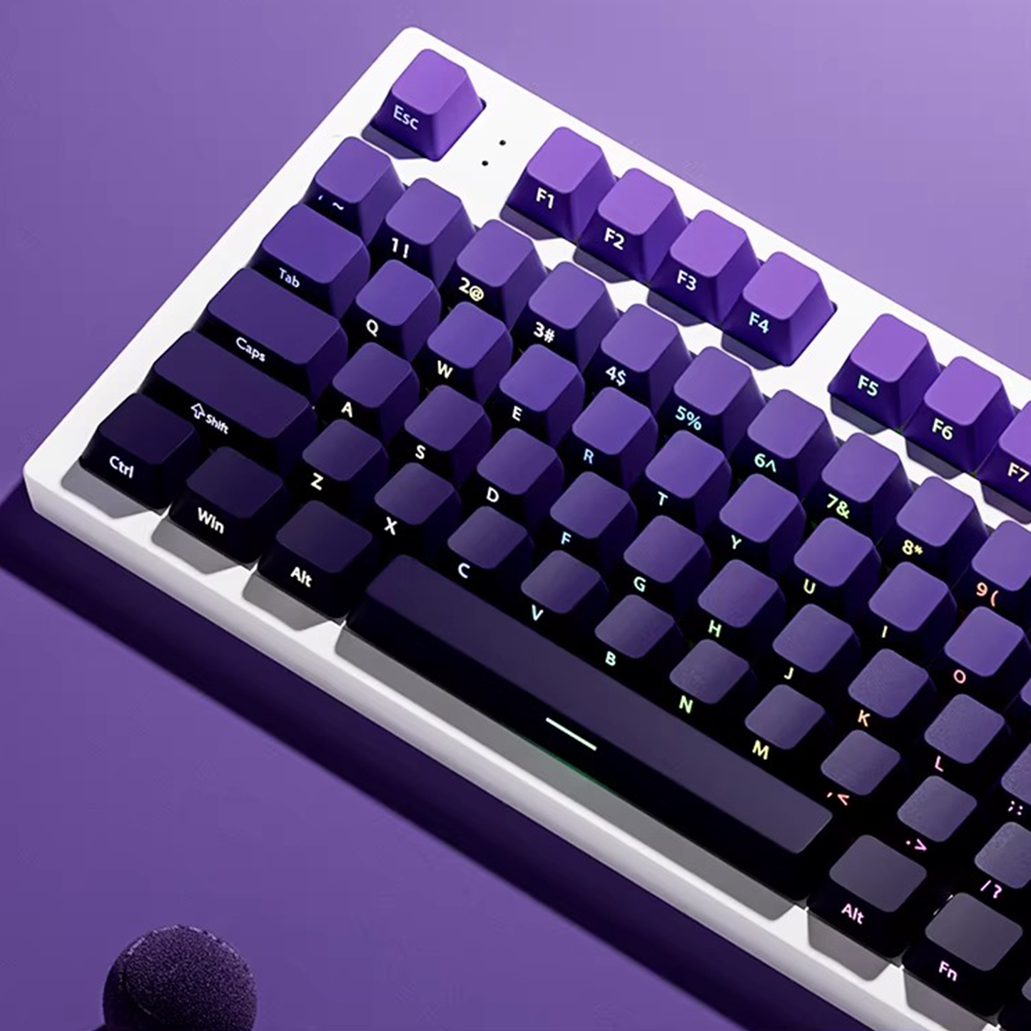 Purple Rain Side Print Gradient Keycap Set