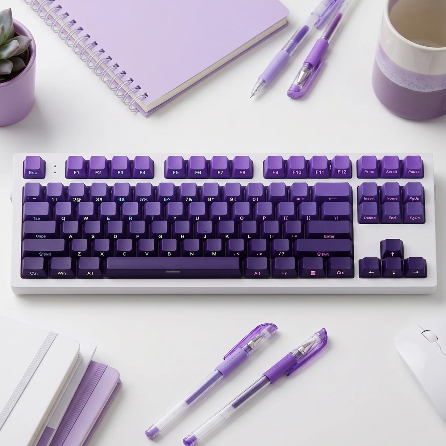 Purple Rain Side Print Gradient Keycap Set
