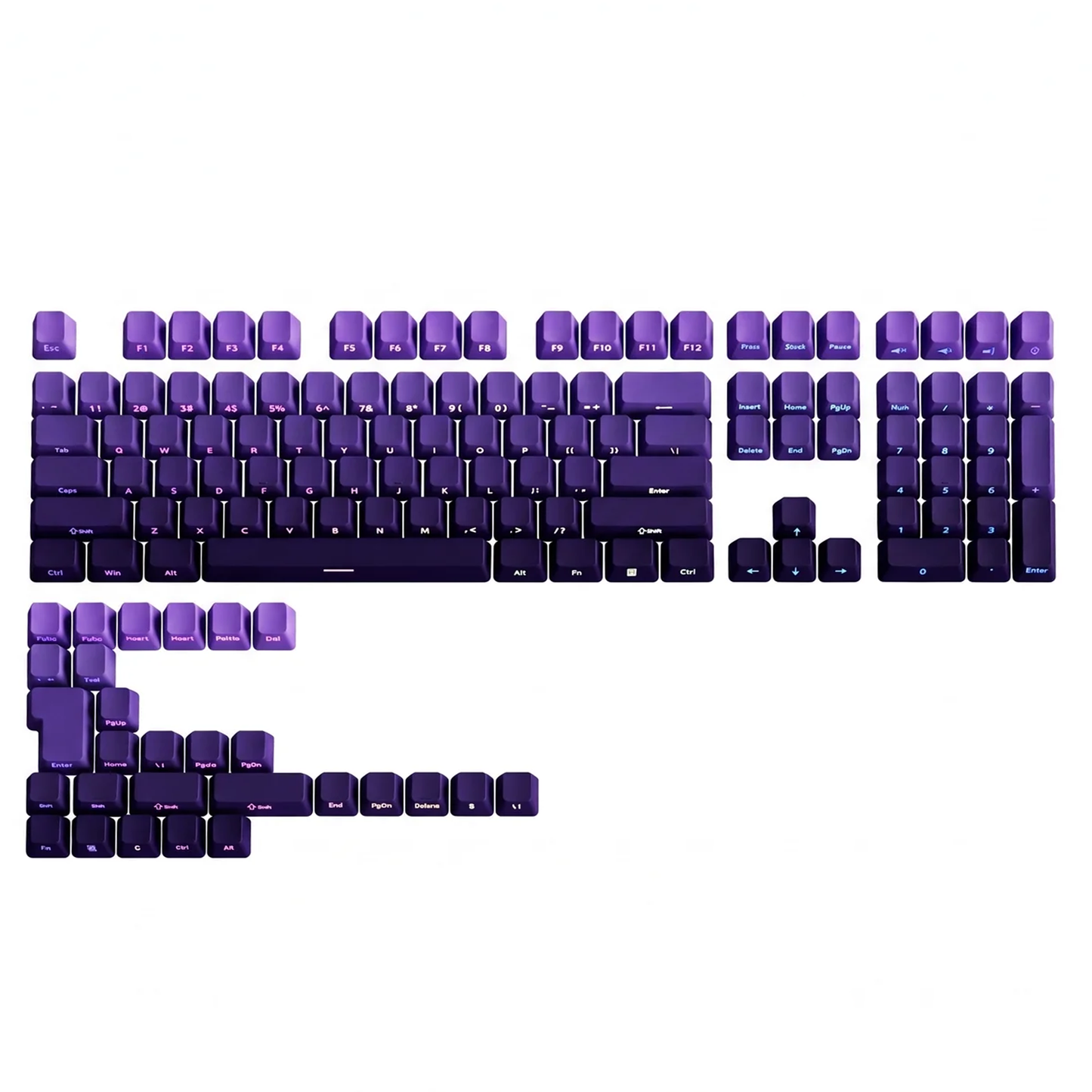 Purple Rain Side Print Gradient Keycap Set