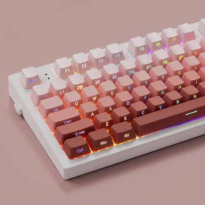 Radiant Blush Gradient Side Print Keycap Set