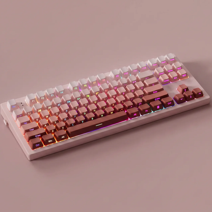 Radiant Blush Gradient Side Print Keycap Set