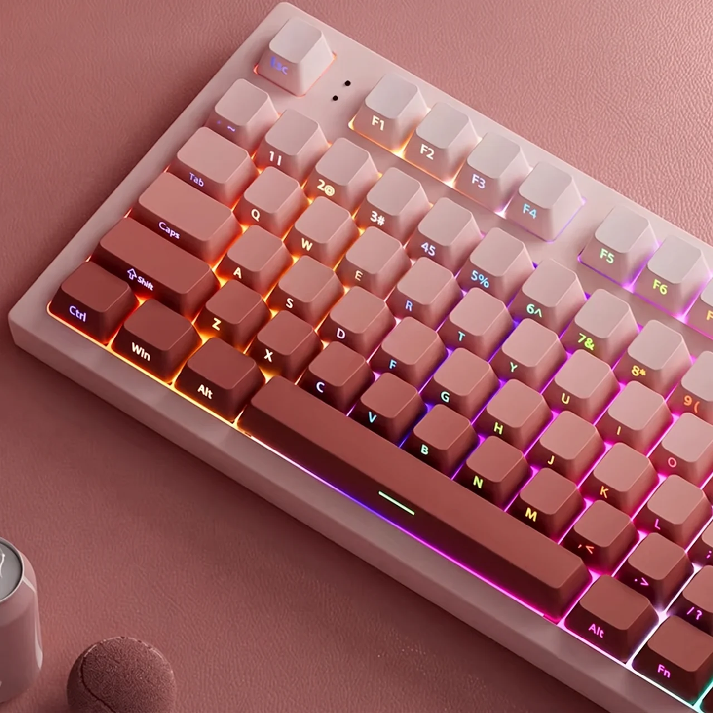 Radiant Blush Gradient Side Print Keycap Set