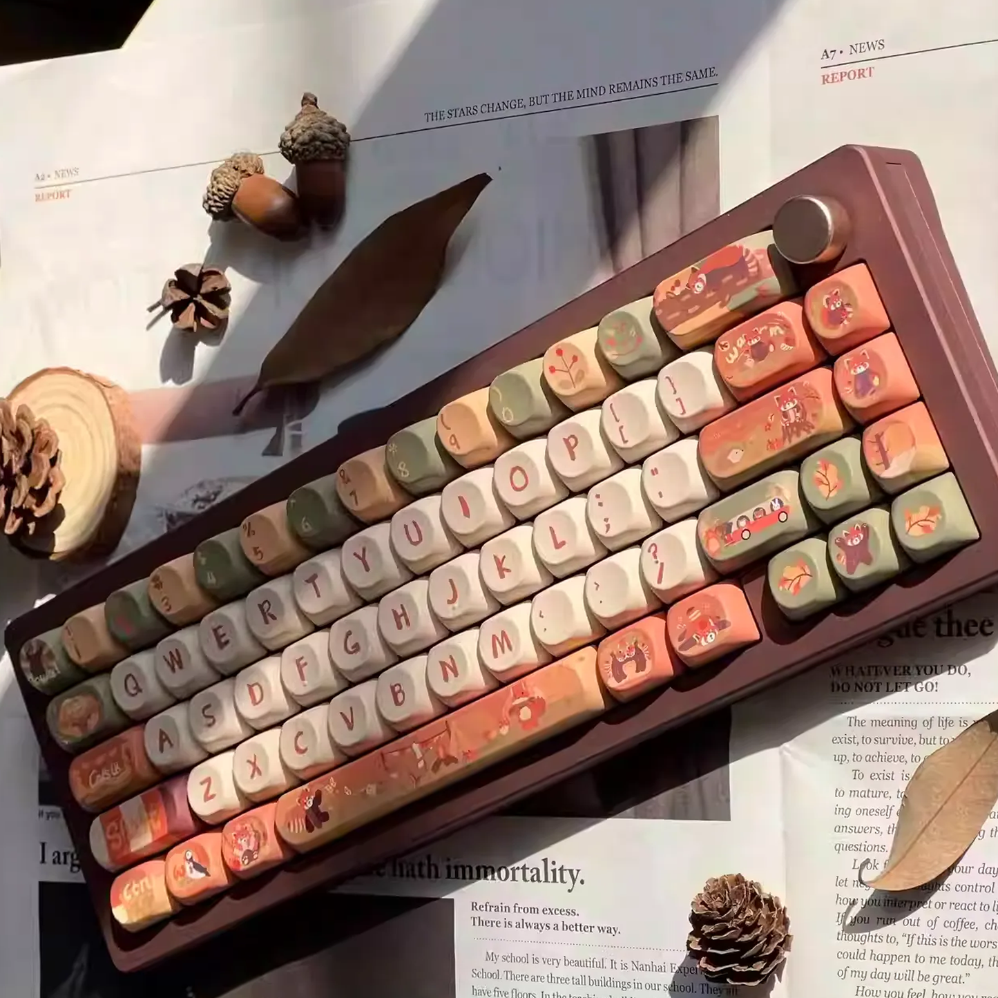 Red Panda Keycap Set