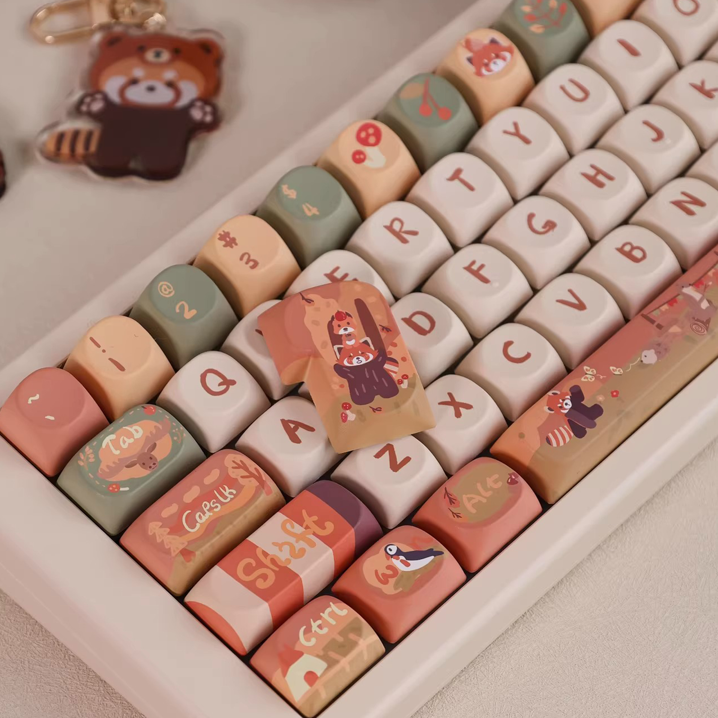 Red Panda Keycap Set