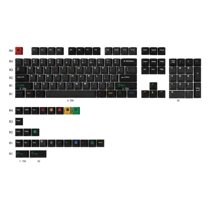 Retro Dark Lights R1 Keycap Set