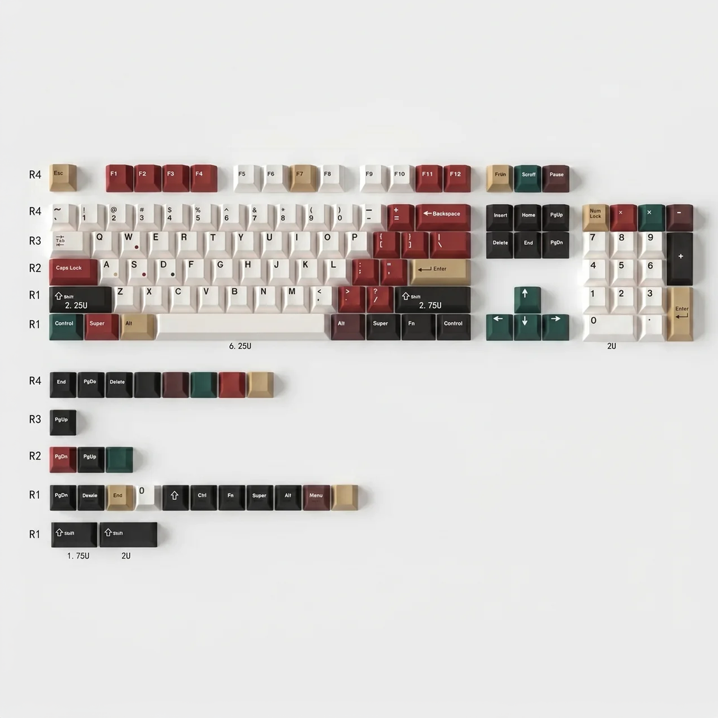 Retro Mixed Lights R2 Keycap Set