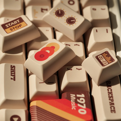 Retro Music Records Keycap Set