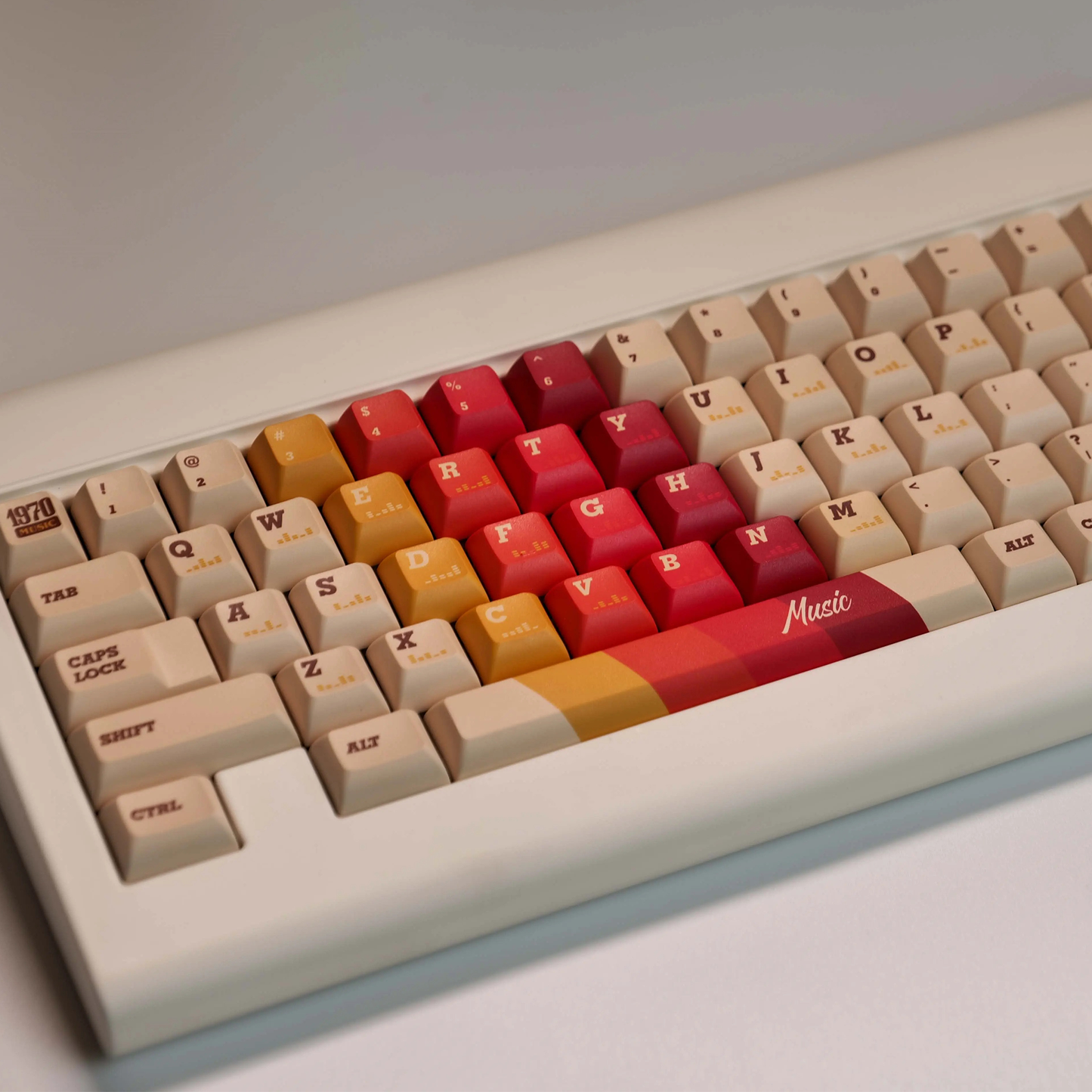 Retro Music Records Keycap Set