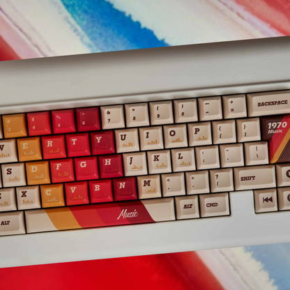 Retro Music Records Keycap Set