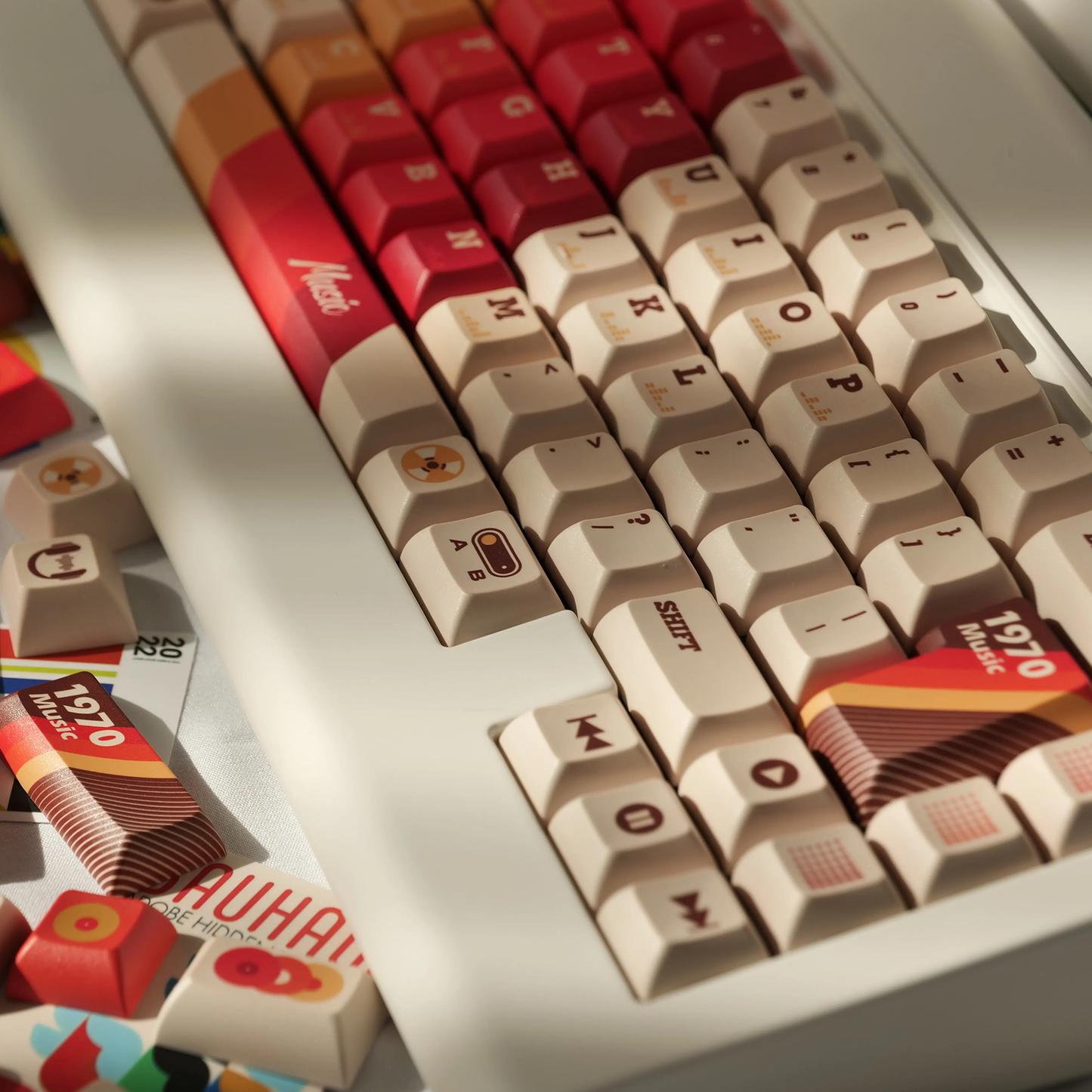 Retro Music Records Keycap Set