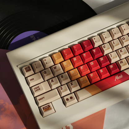 Retro Music Records Keycap Set