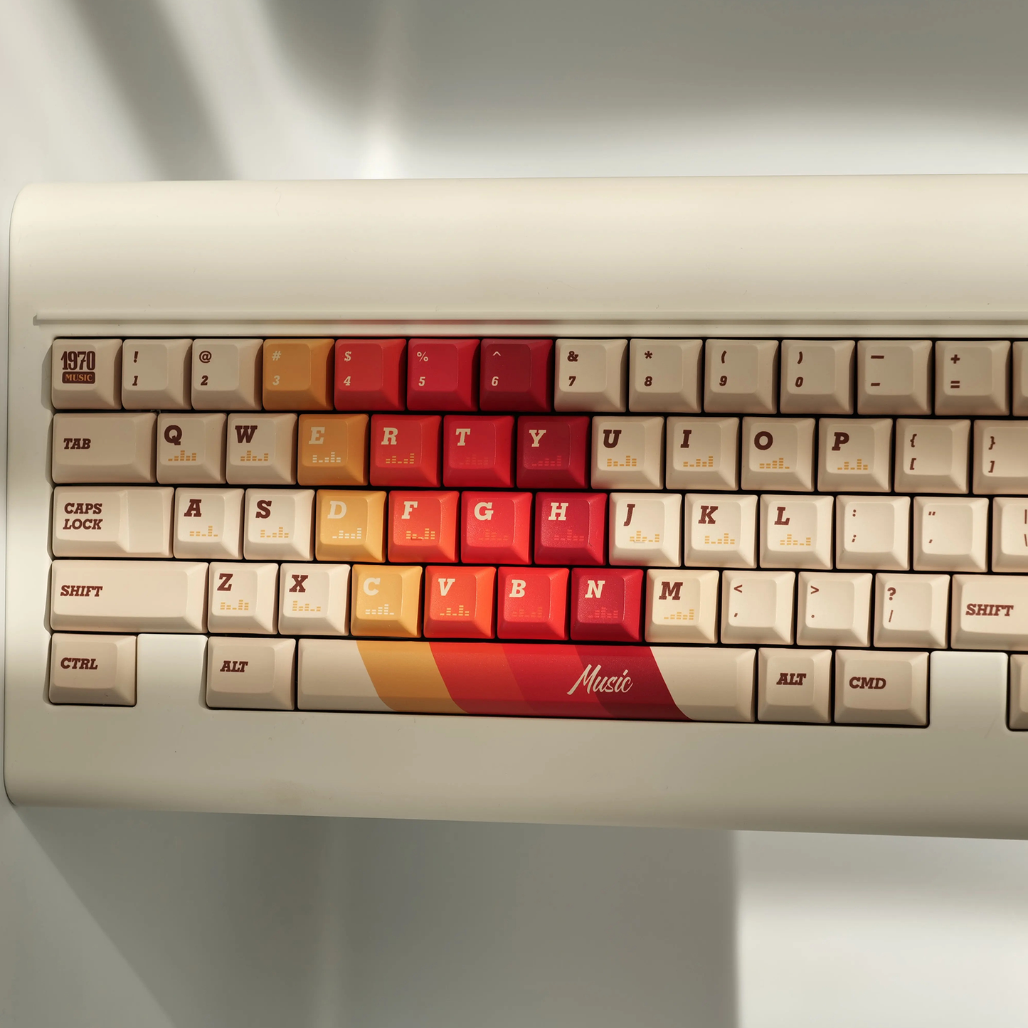 Retro Music Records Keycap Set