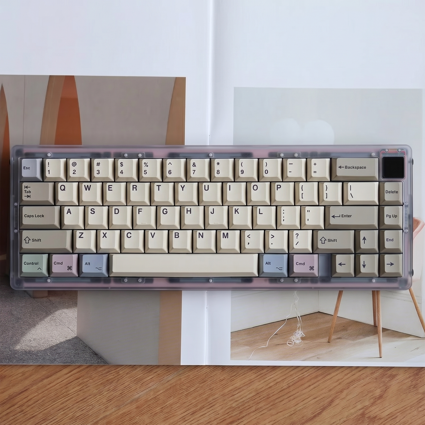 Retro Transparent Glitter Keycap Set