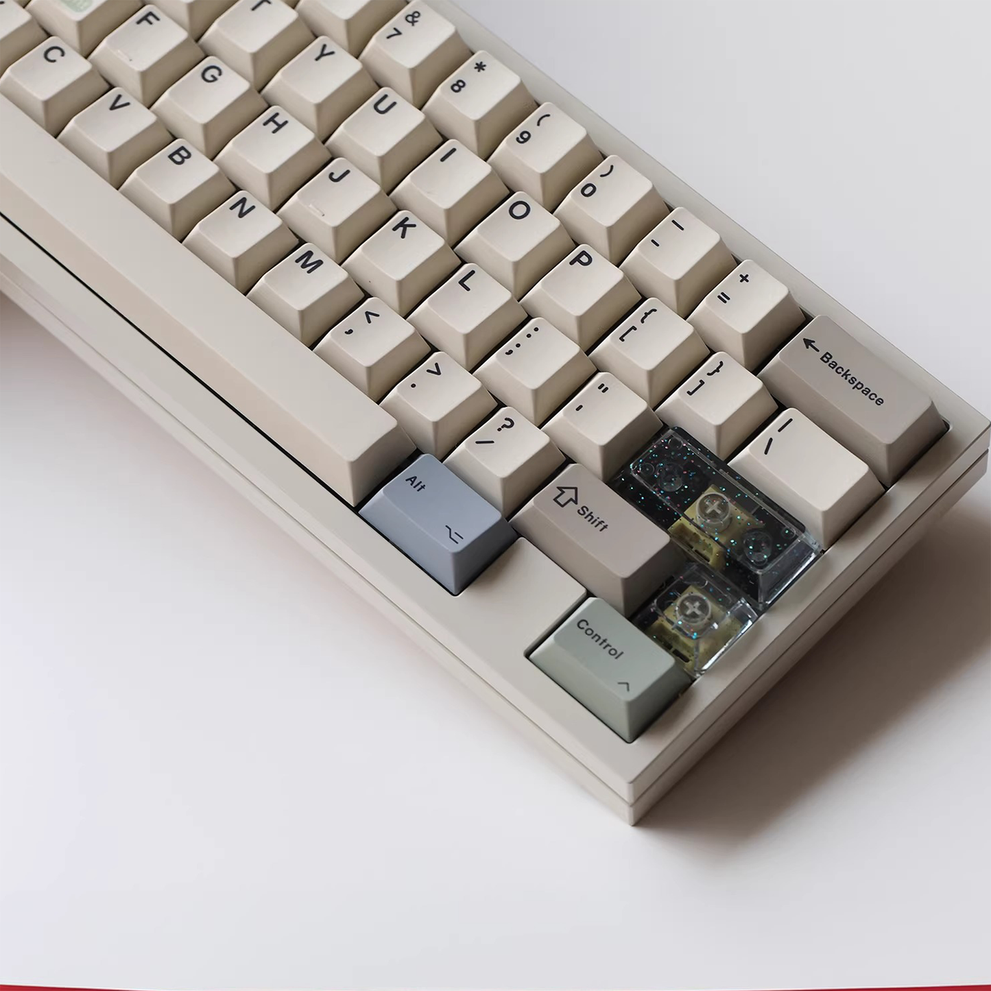 Retro Transparent Glitter Keycap Set