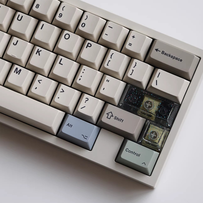 Retro Transparent Glitter Keycap Set