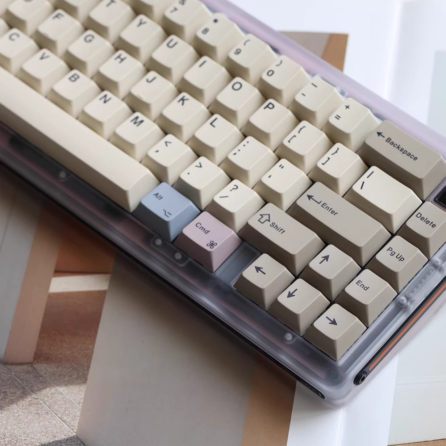 Retro Transparent Glitter Keycap Set
