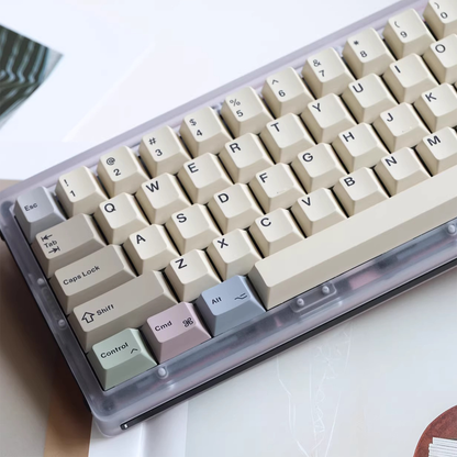 Retro Transparent Glitter Keycap Set